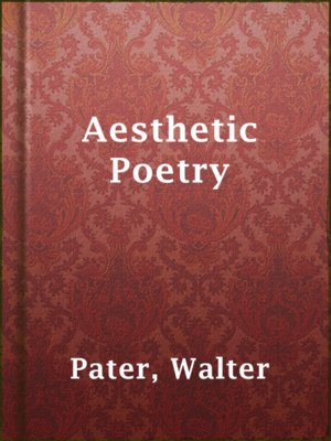 cover image of Aesthetic Poetry
